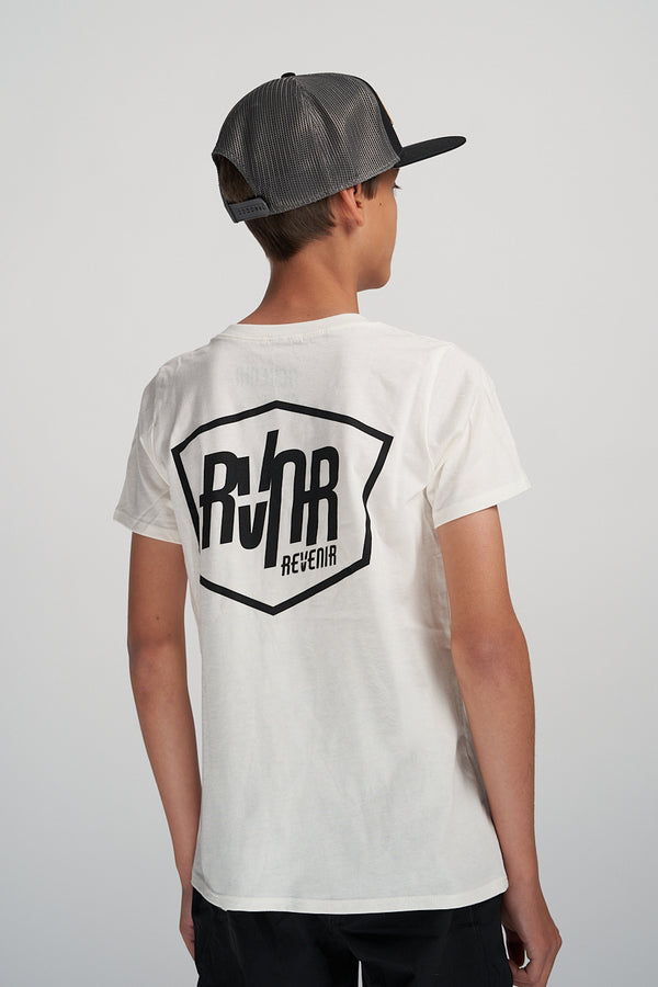 Youth RVNR Badge Logo Tee Natural